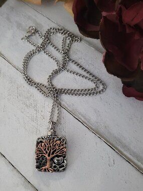 Tree of Life Silver Copper Color Pendant Necklace
